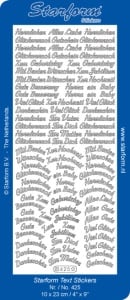 Starform sticker goud allerlei duitse teksten 425 (Locatie: F150) - Img 1