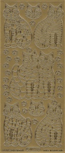 Starform sticker poes goud 1122 (Locatie: C201) - Img 2