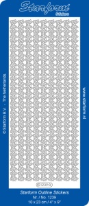 Starform sticker randje strikje goud 1239 (Locatie: T113)