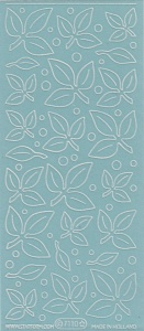 Starform sticker velvet blaadjes lichtblauw 7110 (Locatie: B357)