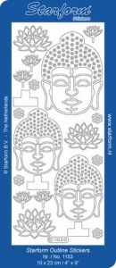 Starform sticker zilver Buhda 1153 (Locatie: G393)