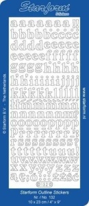 Starform stickervel alfabet kleine letters goud 132 (Locatie: c043)