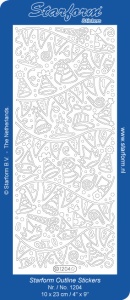 Starform stickervel goud slingers 1204 (Locatie: F119)