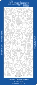 Starform stickervel ijsje goud 1202 (Locatie: u214)