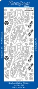 Starform stickervel oosters zilver 1089 (Locatie: i236)