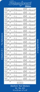 Starform stickervel zilver Zur goldenen Hochzeit 433 (Locatie: T013)