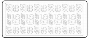 Sticker 65 goud 20380/3654g (Locatie: H457 )