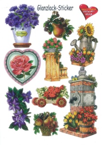 Sticker flowers, A4, 3 (Locatie: 0351)