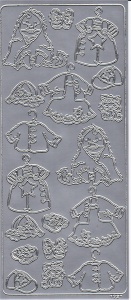 Stickervel babykleertjes/kinderkleertjes zilver 1927 (Locatie: H391)