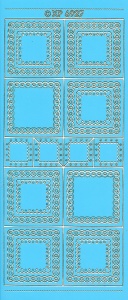 Stickervel blauw hoeken XP6927 (Locatie: f126)