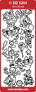 Stickervel goud circus DD5204 (Locatie: C221)