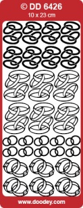 Stickervel huwelijk goud DD6426 (Locatie: A011 )