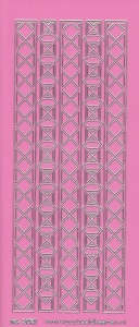 Stickervel roze/zilver nr. 3021 (Locatie: K161)