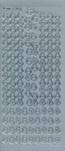 Stickervel zilver kerstballen MD357031 (Locatie: u098) - Img 2