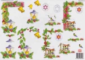 Wekabo, decoupage sheet, christmas 515 (Locatie: 1705)
