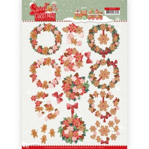 Yvonne Creations knipvel kerstkransen CD11372 (Locatie: 2451)