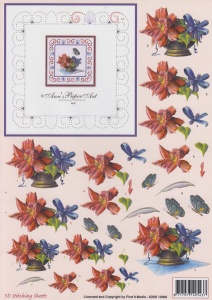 Ann's Paper Art knipvel bloemen met borduurpatroon 3DSS 10006 (Locatie: 5635)