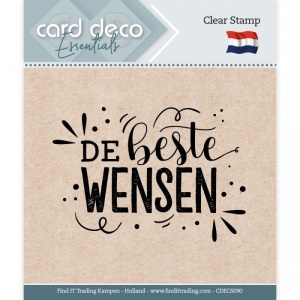 Card Deco Clear Stamp De Beste Wensen CDESC090 (Locatie: nn252)
