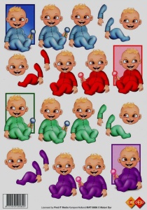 Card Deco knipvel baby MAT10006 (Locatie: 4626)