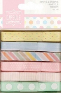 DC Ribbon set (6x1 mtr) Capsule Spots&Stripes PMA367104 (Locatie: k3)