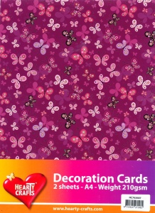 Decoratievel vlinders 2 vel / 210 gram HC763607 (Locatie: 4205)