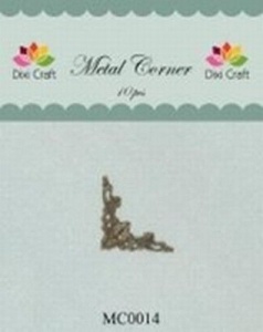 Dixi Craft Metal Corner 22x22 mm goud 10 stuks MC0014 (Locatie: B382 )