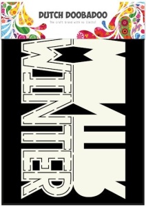 Dutch Doobadoo Card Art Text 'Winter' A5 stencil 470.713.642 (Locatie: 1347)