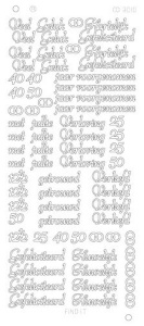 Find It stickervel glanzend goud jubileum CD3010 (Locatie: t076)