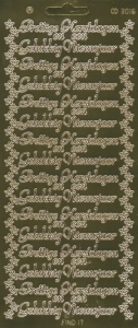 Find It stickervel glanzend goud prettige kerstdagen CD3016 (Locatie: e003) - Img 2