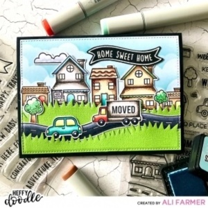 Heffy Doodle stempel en snijmal Home Sweet Home HFD0359 - Img 4