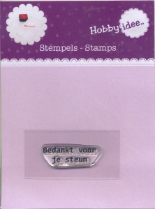 Hobby Idee Clear Stamp Bedankt voor je steun HI-STAMP-0006 (Locatie: NN281)