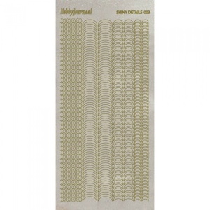 Hobbydots stickervel glitter goud SDS003TG (Locatie: b330)