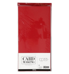 Kaarten en enveloppen 15 x 15 cm Rood en Groen 50 sets 23116 - Img 2