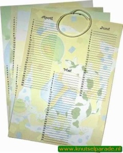 Knutsel kalender kinderen nr. 85060K div afbeeldingen. (Locatie: 1RB1 )