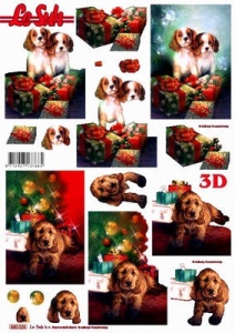 Le Suh stansvel kerstmis met hond 680026 (Locatie: 2351)
