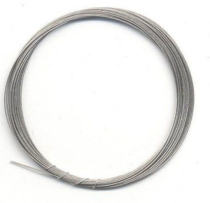 Metaaldraad nylon coating zilverkleur 0.4 mm x 4 mtr 10829-4001 (Locatie: K3)