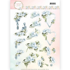 Precious Marieke knipvel flowers in pastel CD11141 (Locatie: 2580)