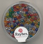 Rayher rocailles 2,6 mm transp. assorti 17 gr. 1405749