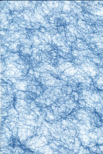 Spinnenweb papier blauw A4 118109 (Locatie: 1549)