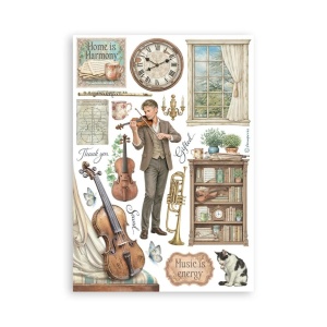 Stamperia washi pad, 14.8x21 cm, 8 vellen SBW34 - Img 5