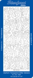Starform sticker glitter goud / zilver 7030 (Locatie: A264 )