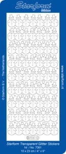 Starform sticker glitter goud/zilver 7061 (Locatie: HH118)