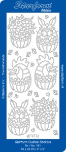 Starform sticker goud pasen 181 (Locatie: T130)