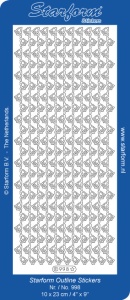 Starform sticker goud randjes met bellen 998 (Locatie: G034)