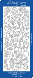 Starform sticker goud schelpen 1175 (Locatie: i567)