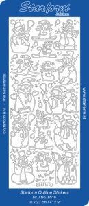 Starform sticker goud sneeuwpop 8516 (Locatie: E228)