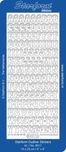 Starform sticker Letters in zilver 8517 (Locatie: G304 )