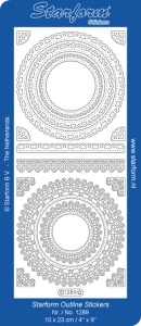 Starform sticker ornamenten zilver 1289 (Locatie: i573)