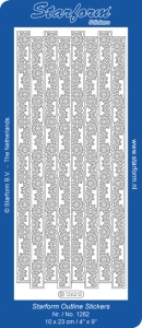 Starform sticker randje margrieten zilver 1262 (Locatie: A253)