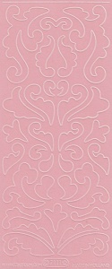 Starform sticker velvet barok krullen roze 7111 (Locatie: B362)